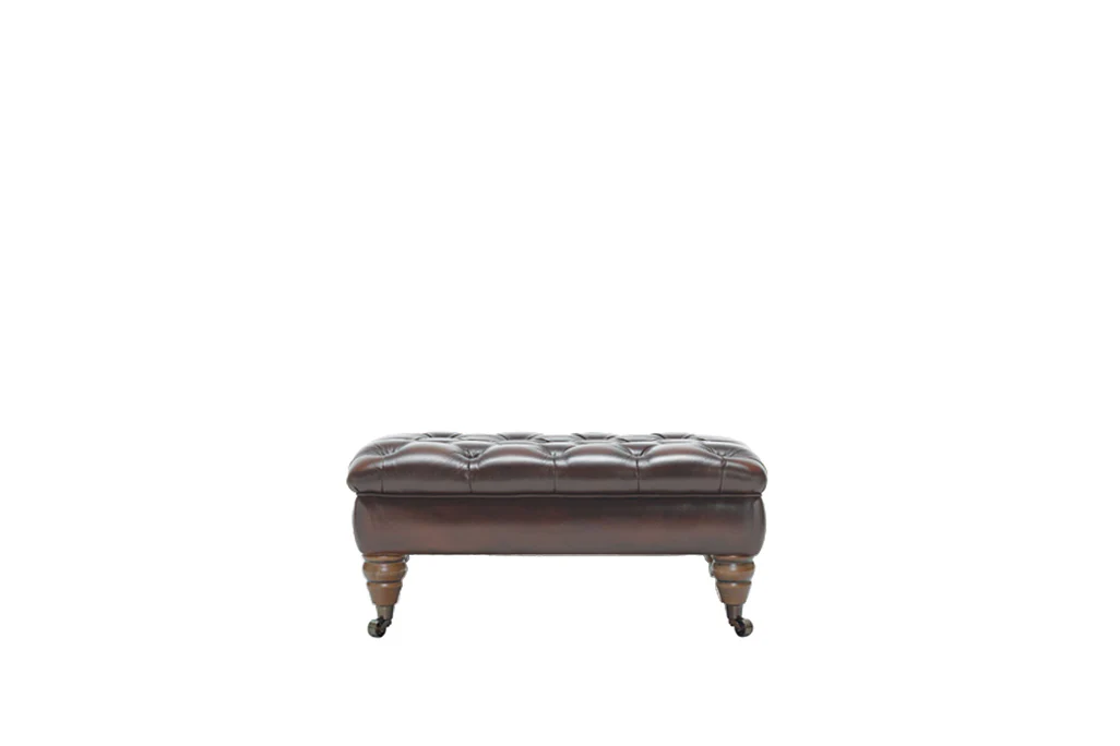 Regent | Bench Footstool | Antique Brown