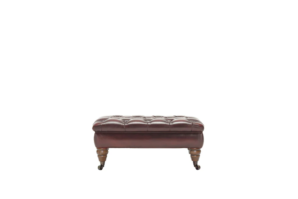 Regent | Bench Footstool | Antique Red