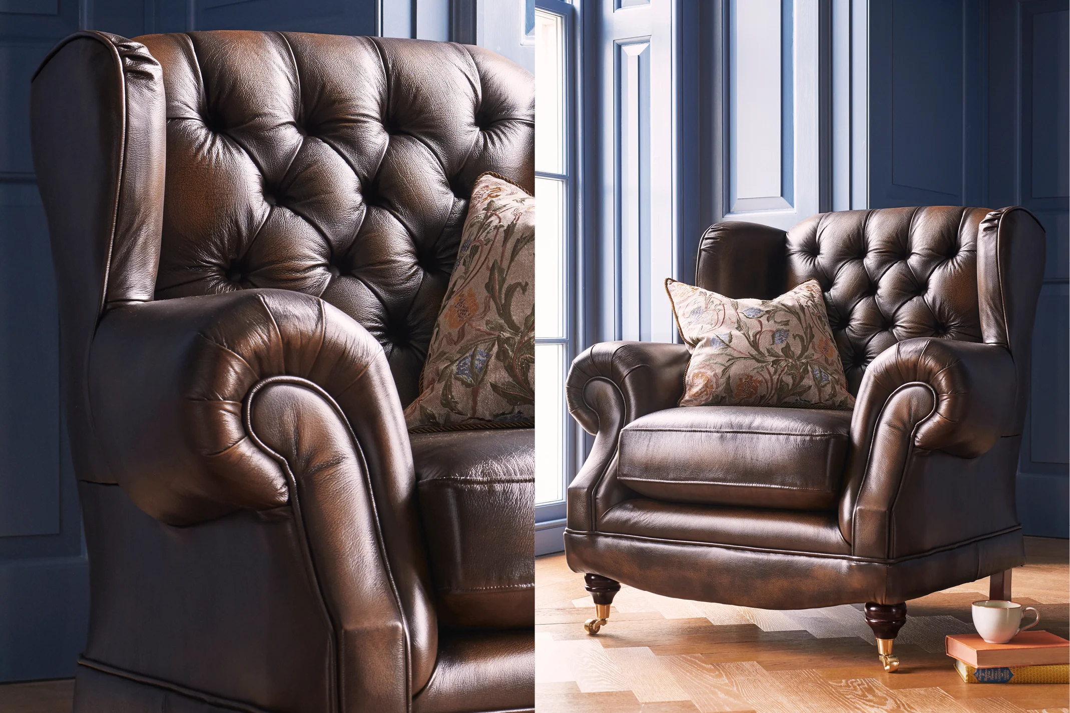Regent | Highback Chair | Antique Brown - Image 2