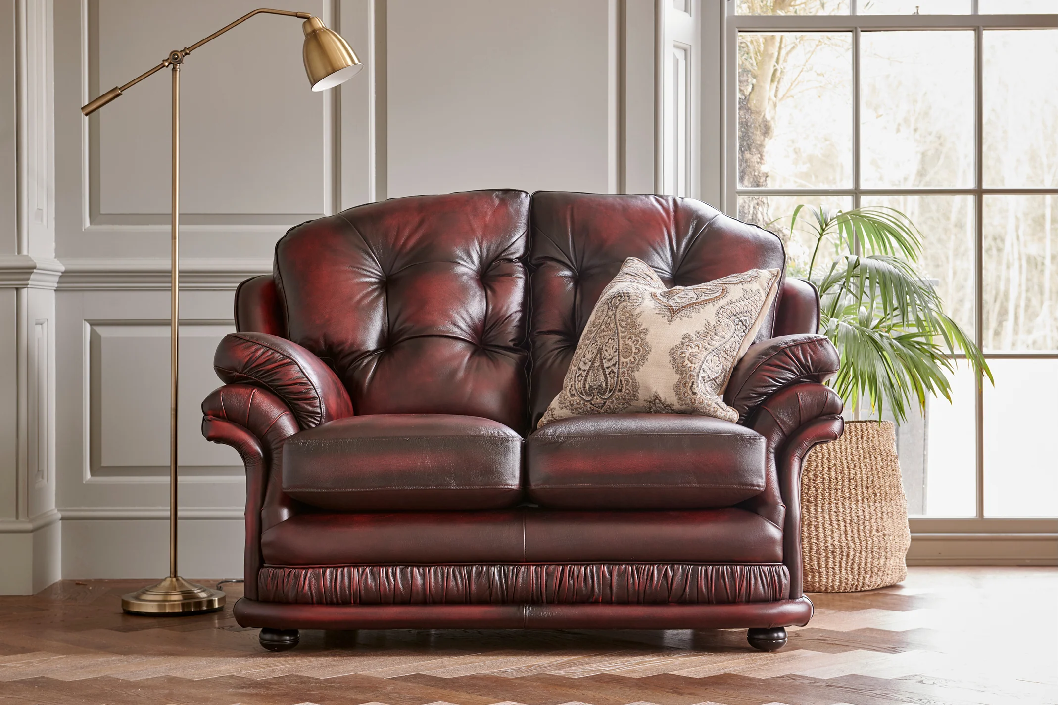 Senator | 2 Seater Sofa | Antique Red - Image 2