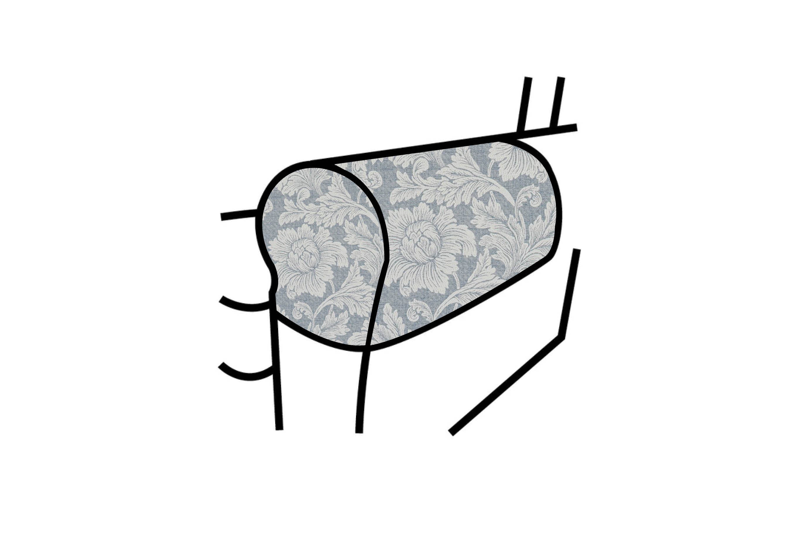 Woburn | Highback Chair Armcaps (pair) | Provence French Blue